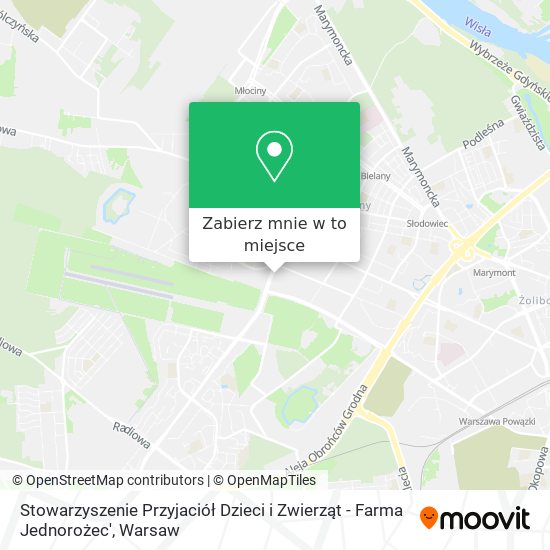 Mapa Stowarzyszenie Przyjaciół Dzieci i Zwierząt - Farma Jednorożec'