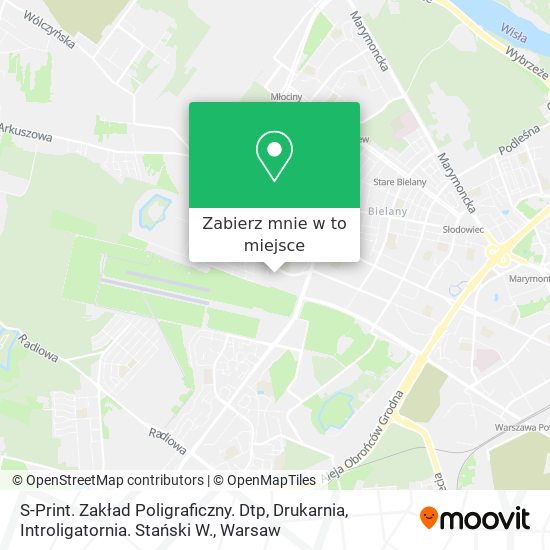 Mapa S-Print. Zakład Poligraficzny. Dtp, Drukarnia, Introligatornia. Stański W.