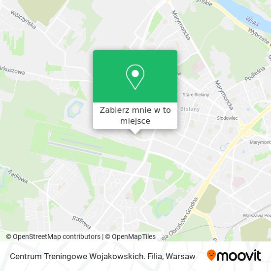 Mapa Centrum Treningowe Wojakowskich. Filia