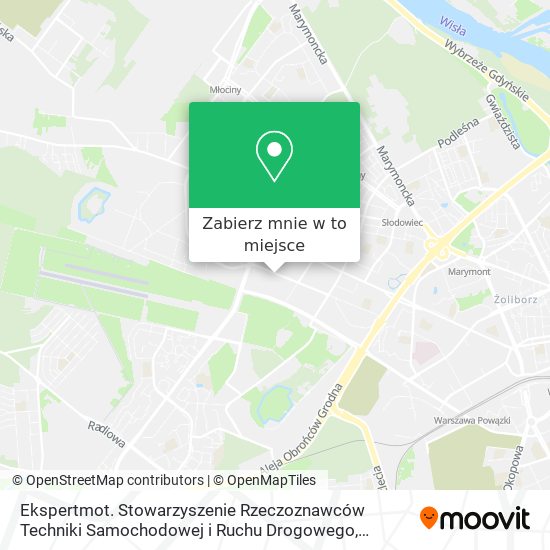 Mapa Ekspertmot. Stowarzyszenie Rzeczoznawców Techniki Samochodowej i Ruchu Drogowego