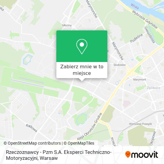 Mapa Rzeczoznawcy - Pzm S.A. Eksperci Techniczno-Motoryzacyjni