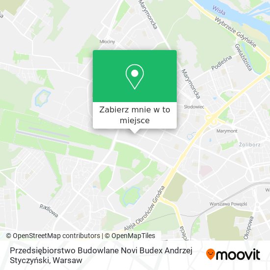 Mapa Przedsiębiorstwo Budowlane Novi Budex Andrzej Styczyński