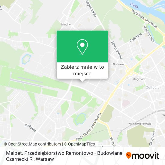 Mapa Malbet. Przedsiębiorstwo Remontowo - Budowlane. Czarnecki R.