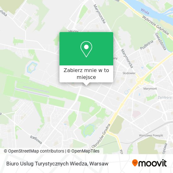 Mapa Biuro Uslug Turystycznych Wiedza