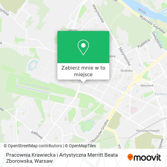 Mapa Pracownia Krawiecka i Artystyczna Merritt Beata Zborowska