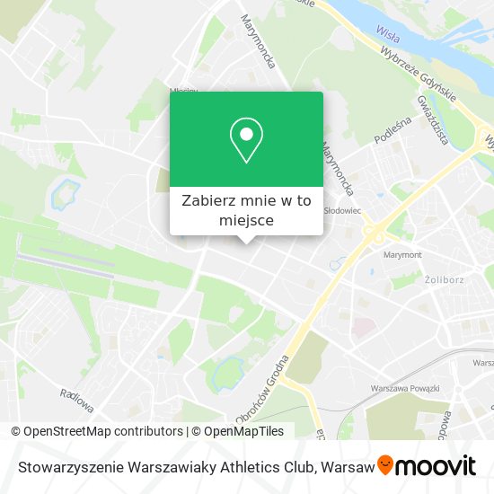 Mapa Stowarzyszenie Warszawiaky Athletics Club