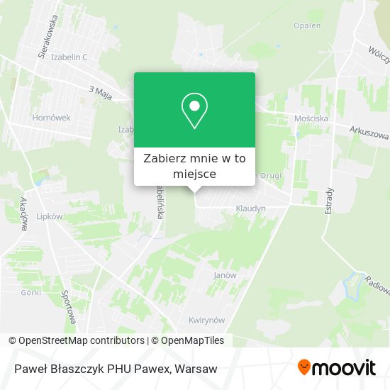 Mapa Paweł Błaszczyk PHU Pawex