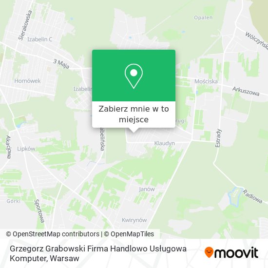 Mapa Grzegorz Grabowski Firma Handlowo Usługowa Komputer