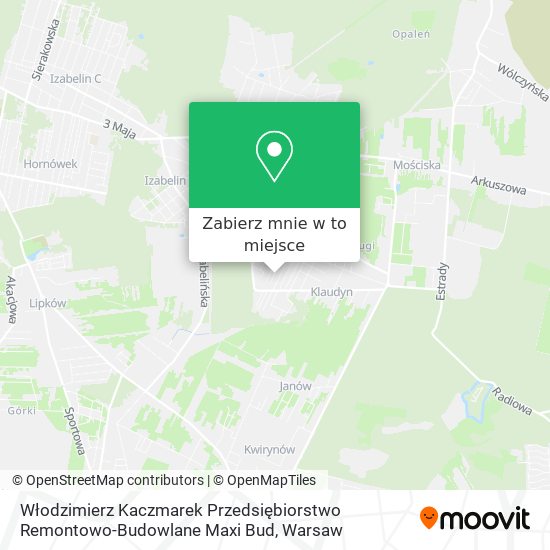 Mapa Włodzimierz Kaczmarek Przedsiębiorstwo Remontowo-Budowlane Maxi Bud