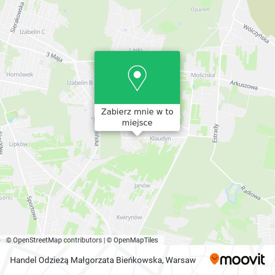 Mapa Handel Odzieżą Małgorzata Bieńkowska