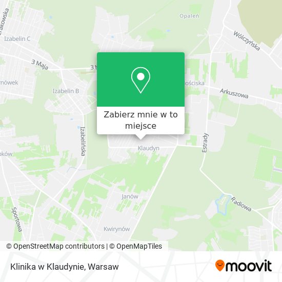 Mapa Klinika w Klaudynie