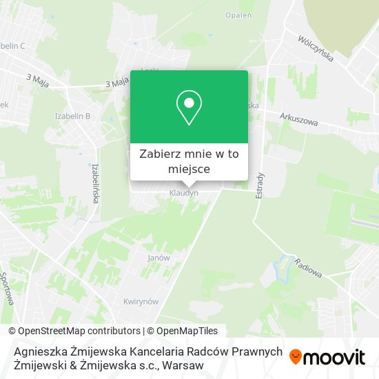 Mapa Agnieszka Żmijewska Kancelaria Radców Prawnych Żmijewski & Żmijewska s.c.