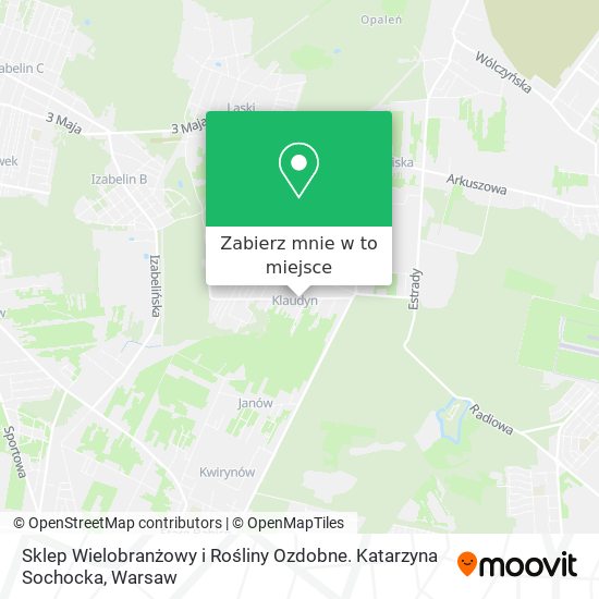 Mapa Sklep Wielobranżowy i Rośliny Ozdobne. Katarzyna Sochocka