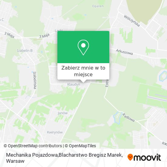 Mapa Mechanika Pojazdowa,Blacharstwo Bregisz Marek