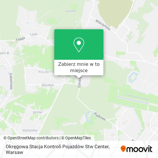 Mapa Okręgowa Stacja Kontroli Pojazdów Stw Center