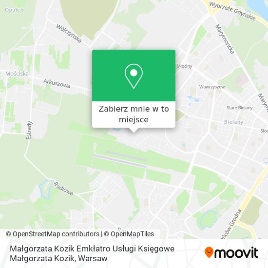 Mapa Małgorzata Kozik Emkłatro Usługi Księgowe Małgorzata Kozik