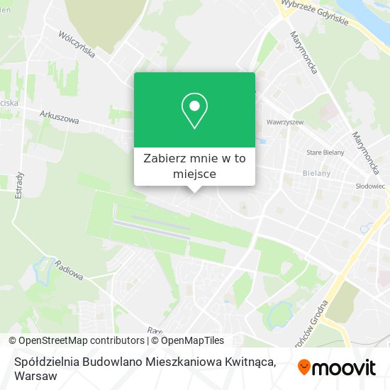 Mapa Spółdzielnia Budowlano Mieszkaniowa Kwitnąca