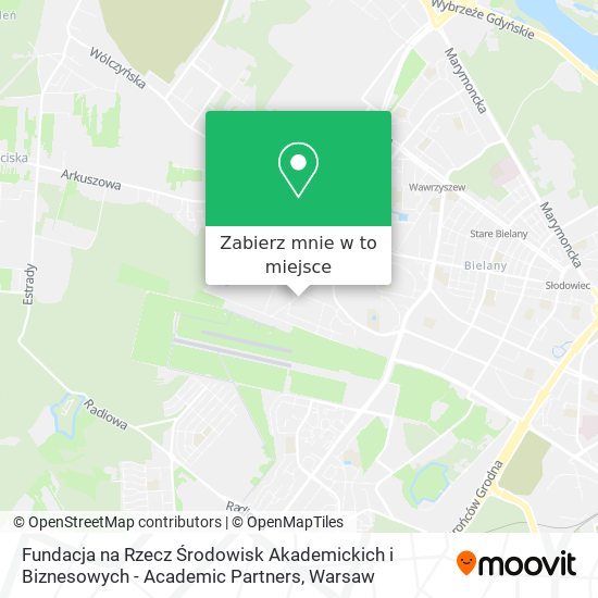 Mapa Fundacja na Rzecz Środowisk Akademickich i Biznesowych - Academic Partners