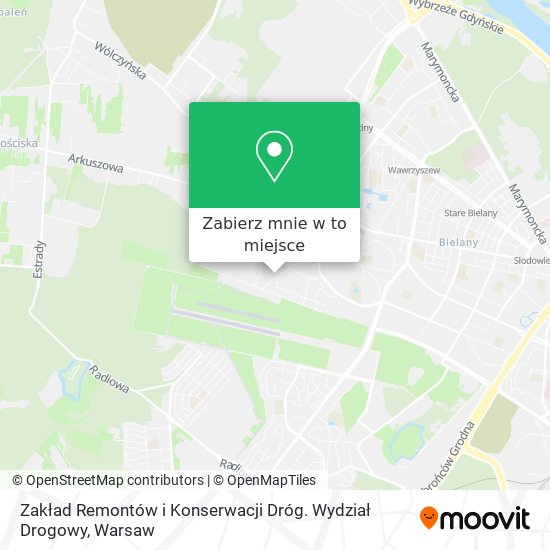 Mapa Zakład Remontów i Konserwacji Dróg. Wydział Drogowy