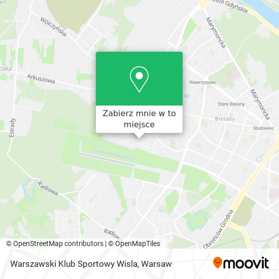 Mapa Warszawski Klub Sportowy Wisla