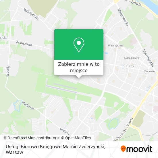 Mapa Usługi Biurowo Księgowe Marcin Zwierzyński