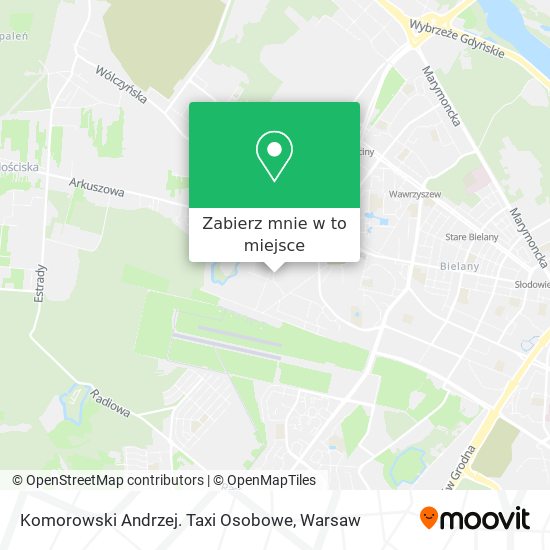 Mapa Komorowski Andrzej. Taxi Osobowe