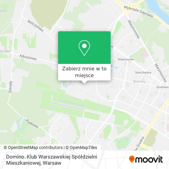 Mapa Domino. Klub Warszawskiej Spółdzielni Mieszkaniowej