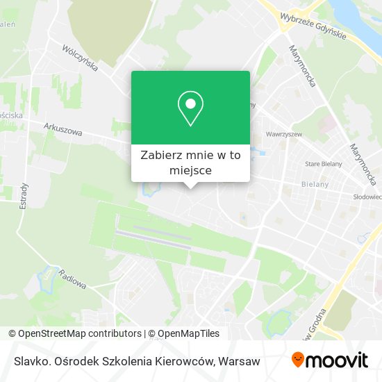 Mapa Slavko. Ośrodek Szkolenia Kierowców