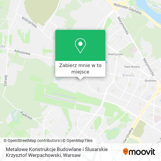 Mapa Metalowe Konstrukcje Budowlane i Ślusarskie Krzysztof Werpachowski