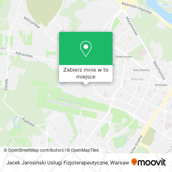 Mapa Jacek Jarosiński Usługi Fizjoterapeutyczne