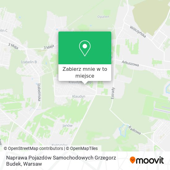 Mapa Naprawa Pojazdów Samochodowych Grzegorz Budek