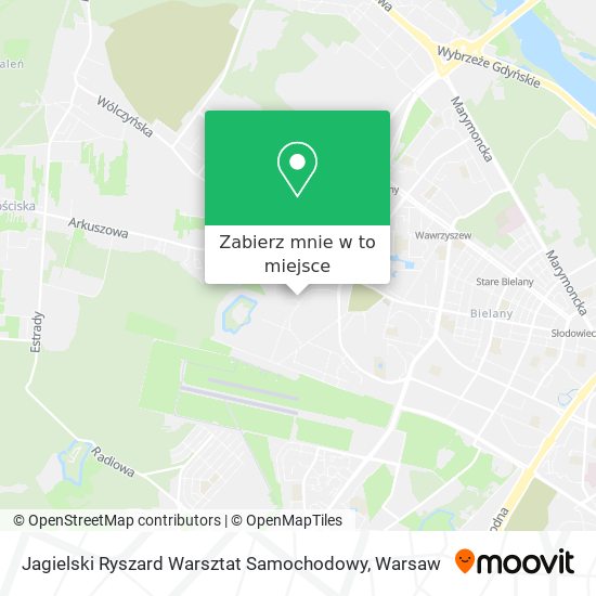 Mapa Jagielski Ryszard Warsztat Samochodowy