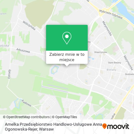 Mapa Amelka Przedsiębiorstwo Handlowo-Usługowe Anna Ogonowska-Rejer