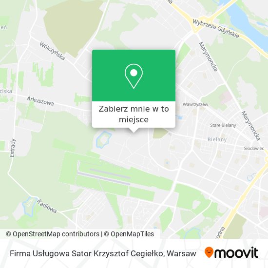 Mapa Firma Usługowa Sator Krzysztof Cegiełko