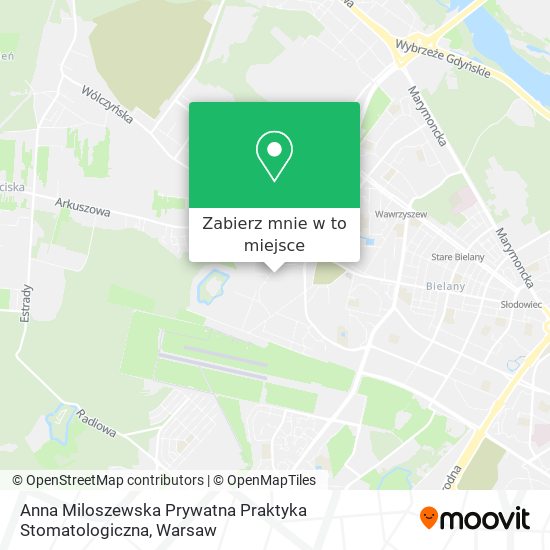 Mapa Anna Miloszewska Prywatna Praktyka Stomatologiczna