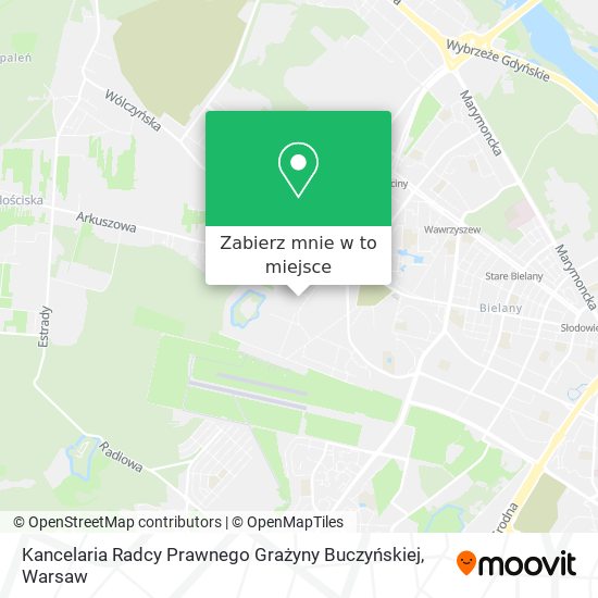 Mapa Kancelaria Radcy Prawnego Grażyny Buczyńskiej