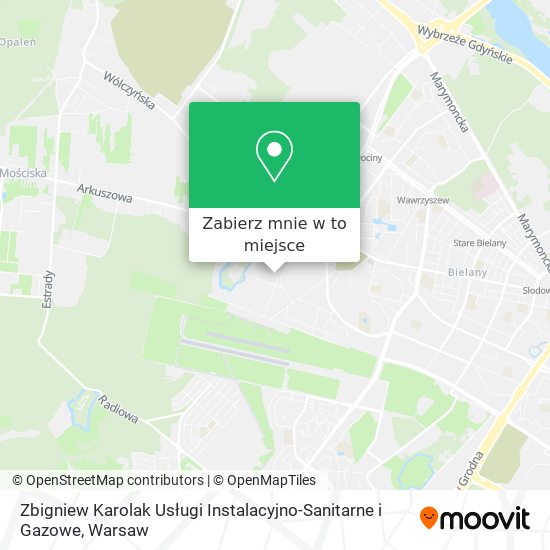 Mapa Zbigniew Karolak Usługi Instalacyjno-Sanitarne i Gazowe