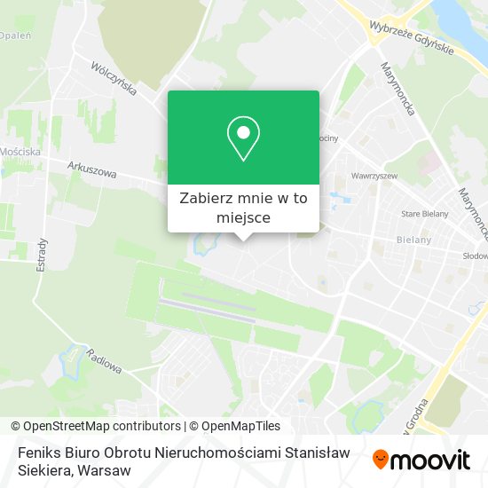 Mapa Feniks Biuro Obrotu Nieruchomościami Stanisław Siekiera