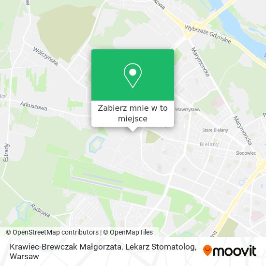 Mapa Krawiec-Brewczak Małgorzata. Lekarz Stomatolog