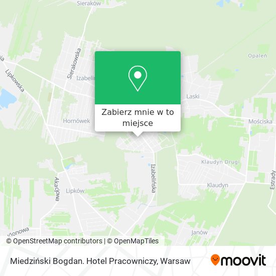 Mapa Miedziński Bogdan. Hotel Pracowniczy