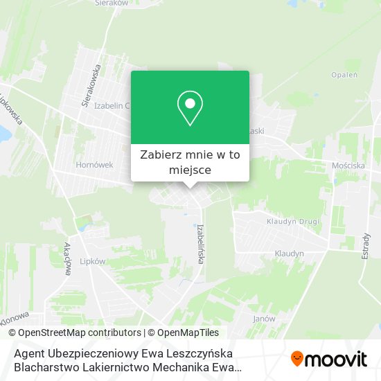 Mapa Agent Ubezpieczeniowy Ewa Leszczyńska Blacharstwo Lakiernictwo Mechanika Ewa Leszczyńska