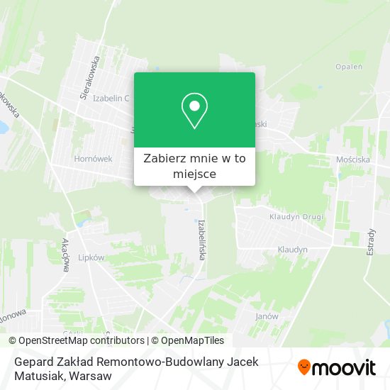 Mapa Gepard Zakład Remontowo-Budowlany Jacek Matusiak