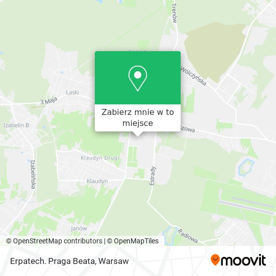 Mapa Erpatech. Praga Beata