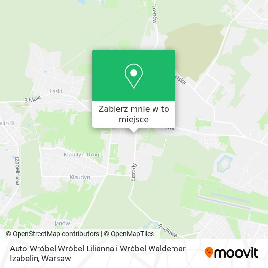 Mapa Auto-Wróbel Wróbel Lilianna i Wróbel Waldemar Izabelin