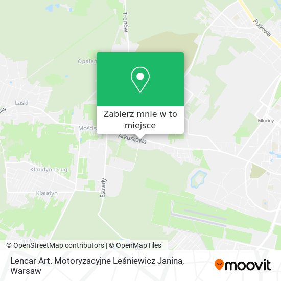 Mapa Lencar Art. Motoryzacyjne Leśniewicz Janina