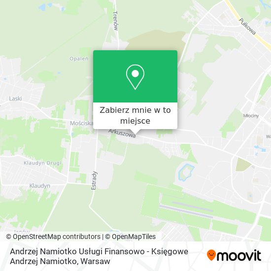 Mapa Andrzej Namiotko Usługi Finansowo - Księgowe Andrzej Namiotko