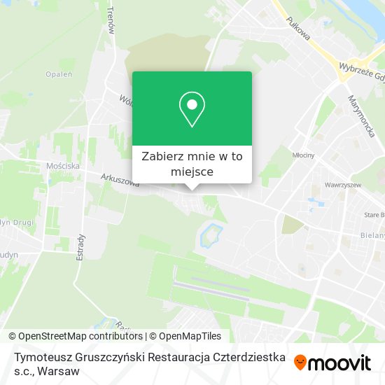 Mapa Tymoteusz Gruszczyński Restauracja Czterdziestka s.c.