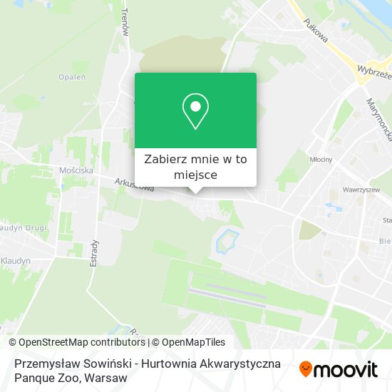 Mapa Przemysław Sowiński - Hurtownia Akwarystyczna Panque Zoo