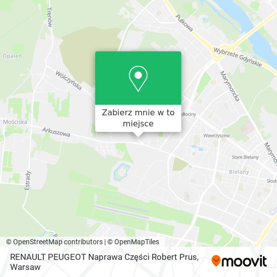 Mapa RENAULT PEUGEOT Naprawa Części Robert Prus