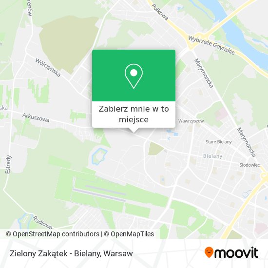 Mapa Zielony Zakątek - Bielany